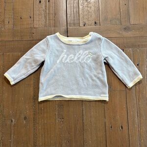 Janie and jack gray hello sweater